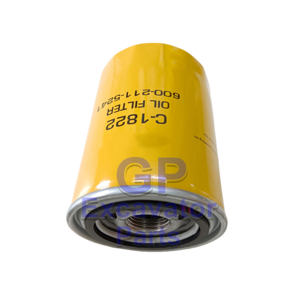 PC200-5/S6D95 กรองน้ํามันเครื่องรถขุดไฮดรอลิก (C-1822/600-211-5241)