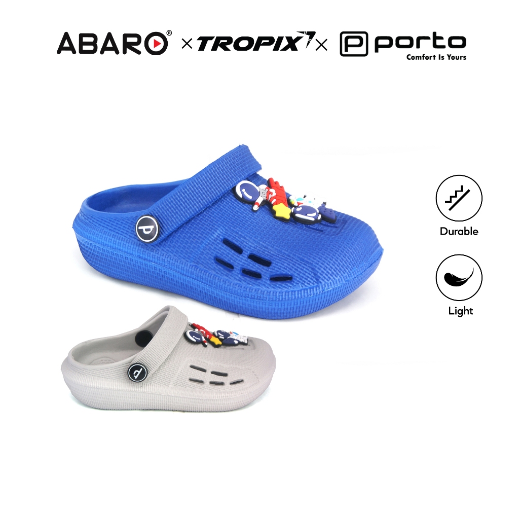 Abaro Super Light Comfy ESN41F2 TROPIX PORTO เด ็ กวัยหัดเดิน Mule Clogs Comfy เด ็ กวัยหัดเดินรองเท ้ าแตะ /Light Kasut Bayi/Selipar Bayi