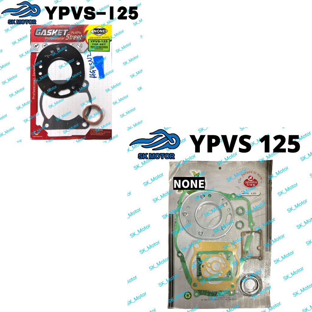 Yamaha YPVS125 YPVS 125 Top Set Overhaul Enjine ปะเก็นหัวบล็อกครบชุด O-ring ปะเก็นไอเสีย