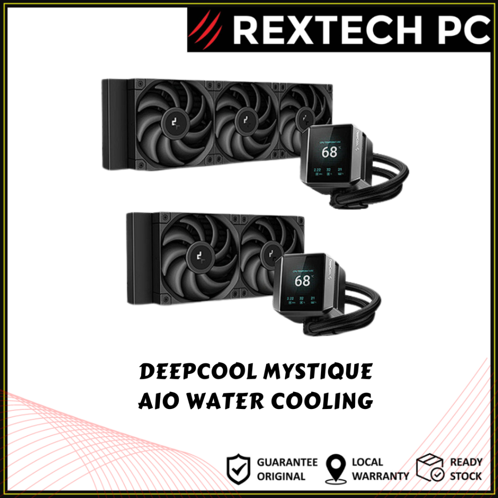 Deepcool MYSTIQUE AIO ระบายความร้อนด้วยน้ําพร้อมหน้าจอ LCD - 240 / 360