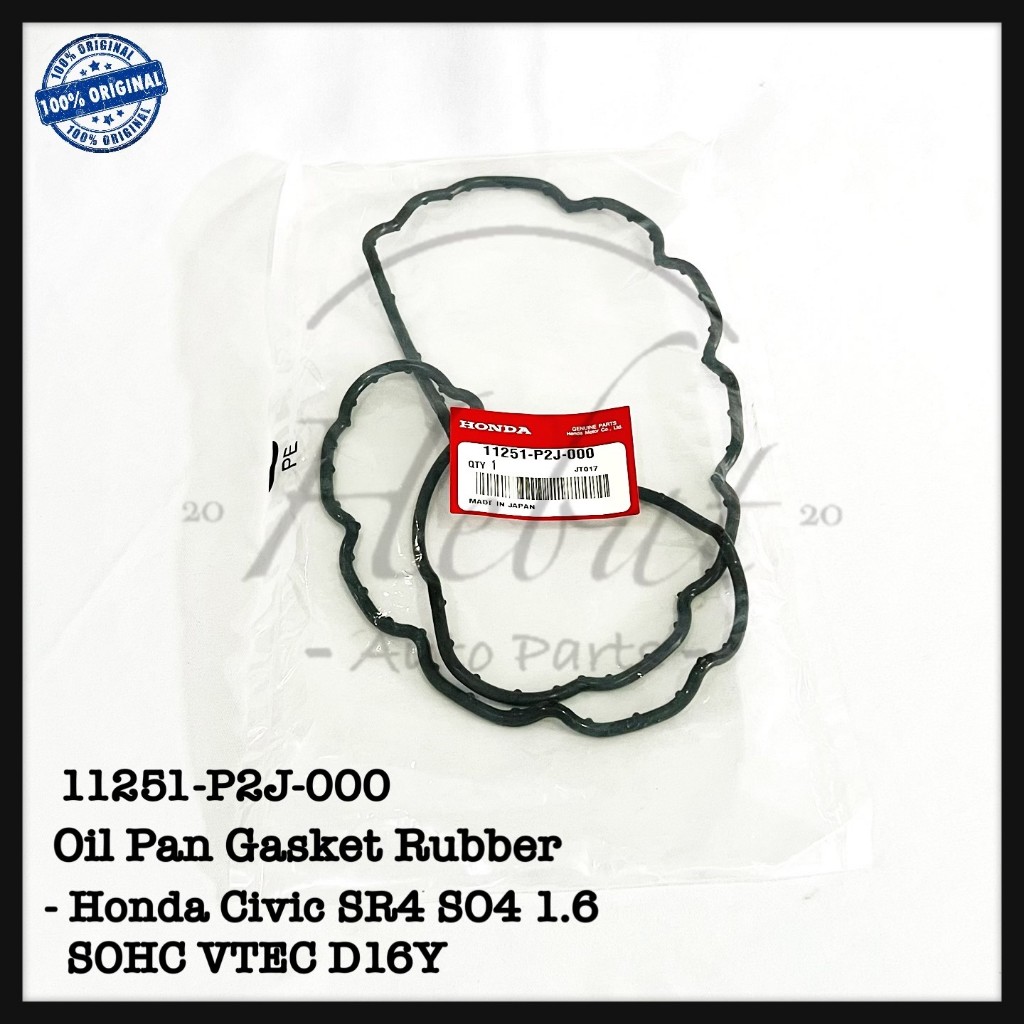 Honda Civic SR4 SO4 1.6 SOHC VTEC D16Y น้ํามัน Pan ปะเก็นยาง O RING ประเภทน้ํามัน Sum ปะเก็นยาง 1125