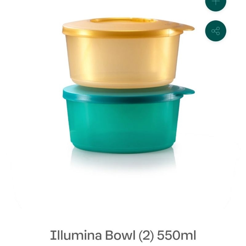 Tupperware illumina Bowl 550ml Tupperware illumina Bowl 550ml Tupperware illumina Bowl 2 ชิ ้ น