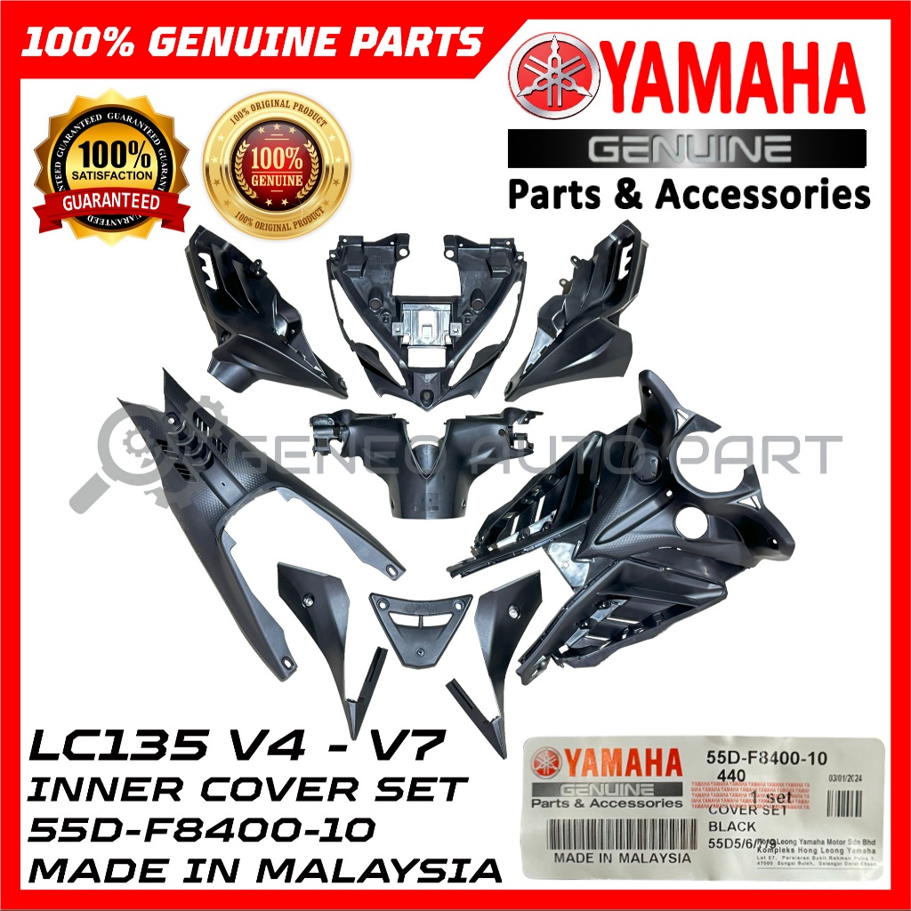 YAMAHA LC135 V4 V5 V6 V7 ฝาครอบภายใน HITAM [55D-F8400-10 YAMAHA PART