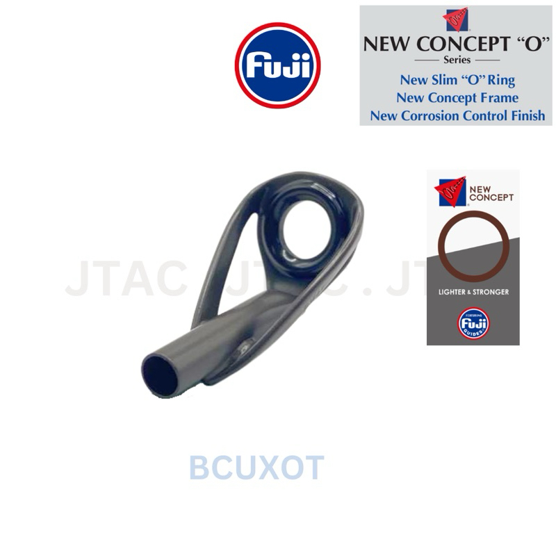 Fuji Boat Rod Trolling Rod Top Tip BCUXOT พร้อมกรอบสีเทาเข้มฝ้า