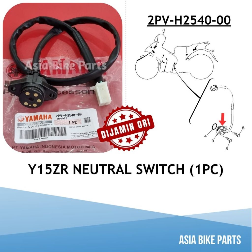 Yamaha Y15ZR Y15 V1 V2 Neutral Switch Assy Lampu N - 2PV-H2540-00