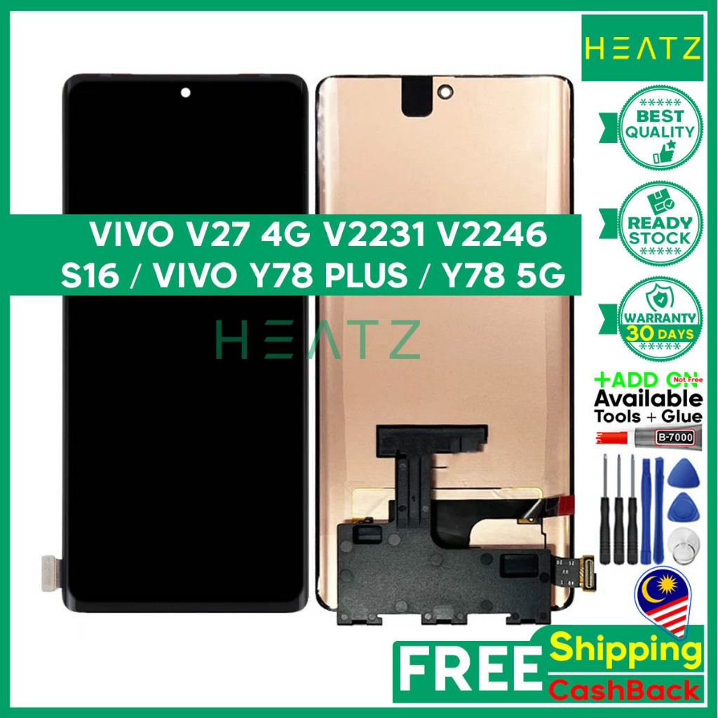 OLED LCD สําหรับ VIVO VVO Y78 5G / VIVO V27 5G / VIVO S16 / VIVO Y78 PLUS / Y78+ V2231 V2246 จอแสดงผ