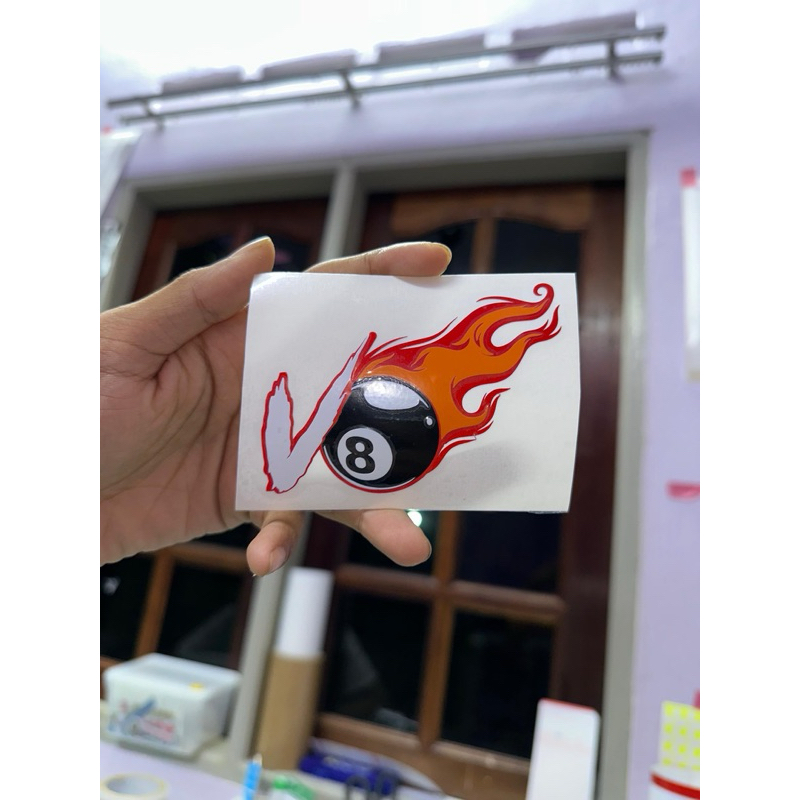 สติ๊กเกอร์ V8 ball Reflection