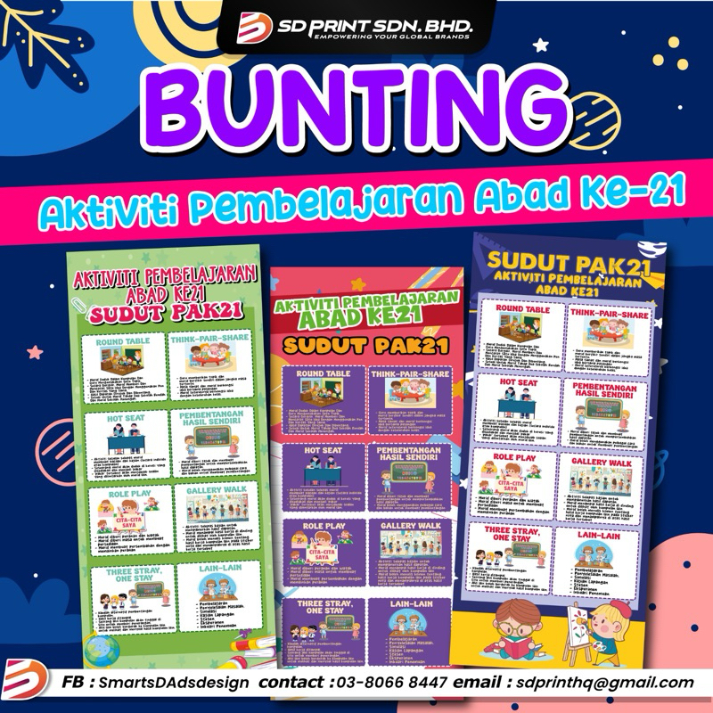 (PAK21) CLASS FUN SET Bunting 21TH CENTURY LEARNING ACTIVITY
