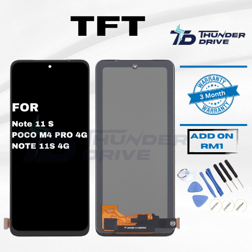 Thunder Drive TFT หน้าจอสัมผัส LCD เข้ากันได้กับ REDM NT11S PCO M4 PRO 4G NT11S 4G