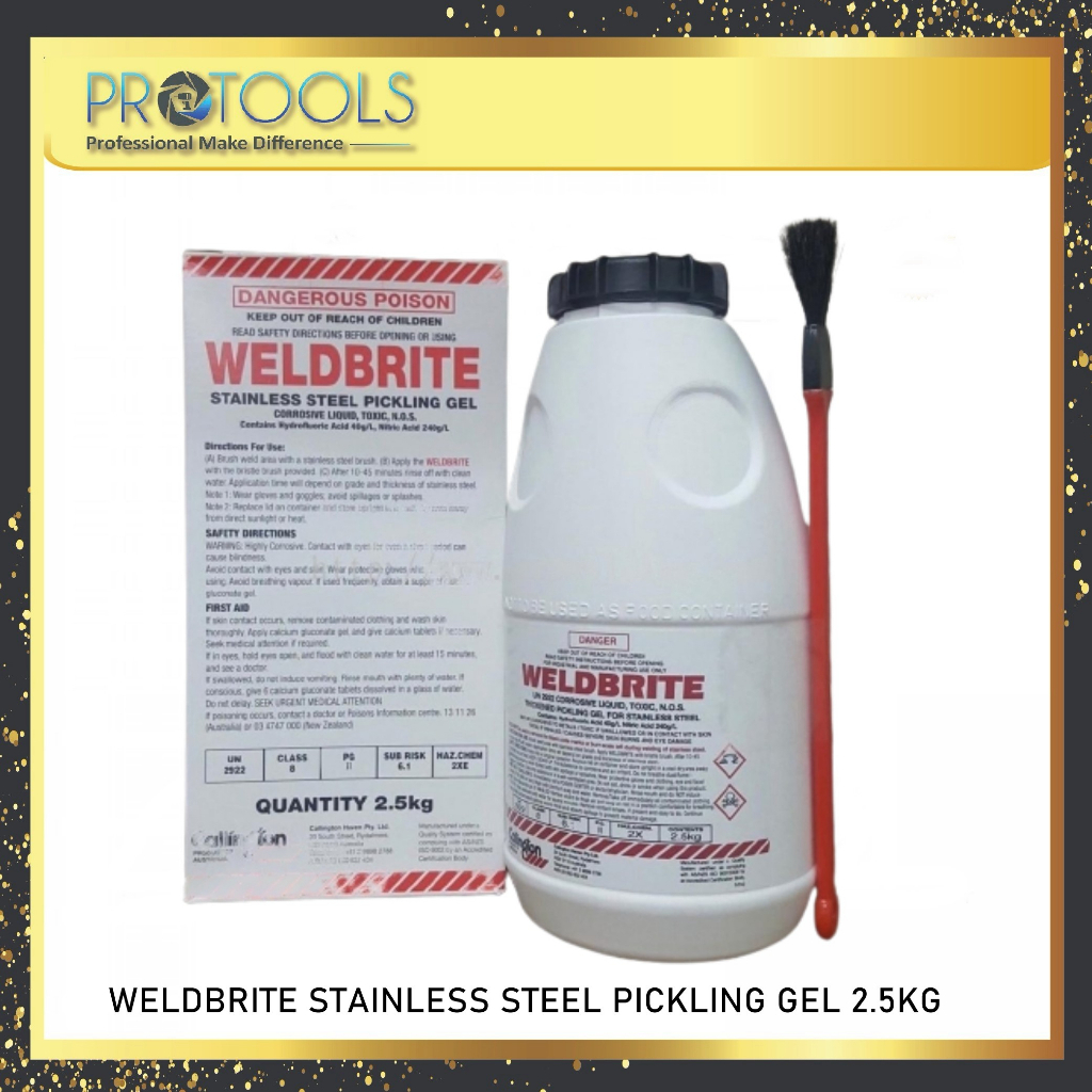 WELDBRITE STAINLESS STEEL PICKLING GEL 2.5KG PASTE