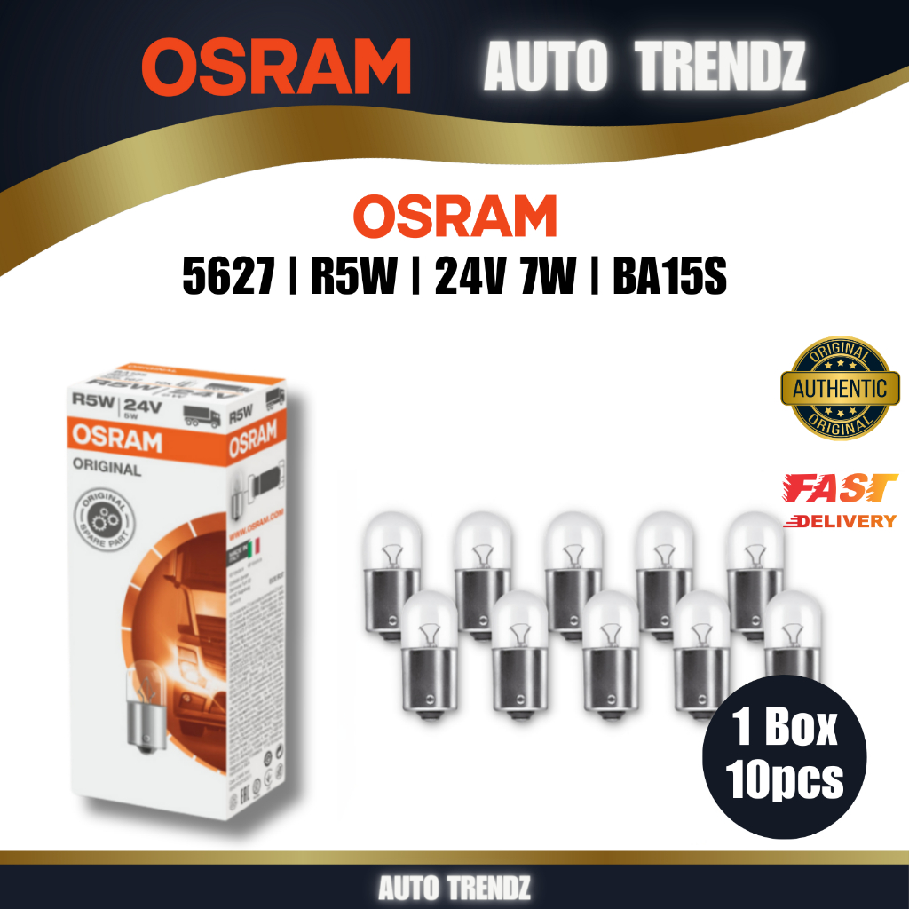 OSRAM 5627 หลอดฮาโลเจน R5W 24V 7W BA15s Auto Trendz
