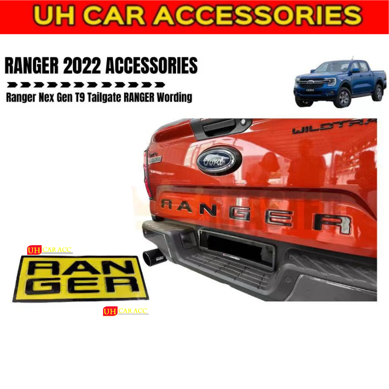 FORD RANGER T9 XL XLT WILDTRAK 2022-2024 ด้านหลังหาง TRUNK RANGER WORD LOGO EMBLEM WORD