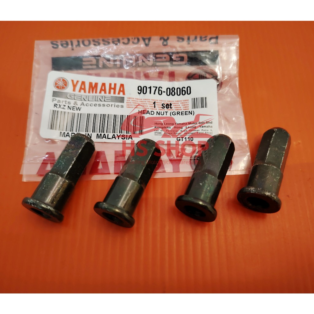 YAMAHA RXZ HEAD NUT (สีเขียว) 90176-08060 น๊อตหัว Rxz Rxz น๊อตหัว catal 1 ชุด 4 ชิ้น