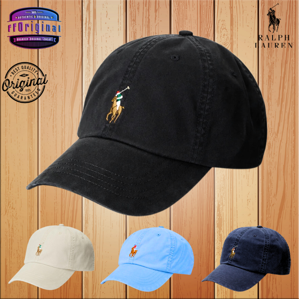 Rlph LRN เบสบอลหมวกปักโลโก้โค้ง Visor ผ้าฝ้าย 100% หมวก Unisex ยืด Twill หมวก Deckwash Topi ยี่ห้อ