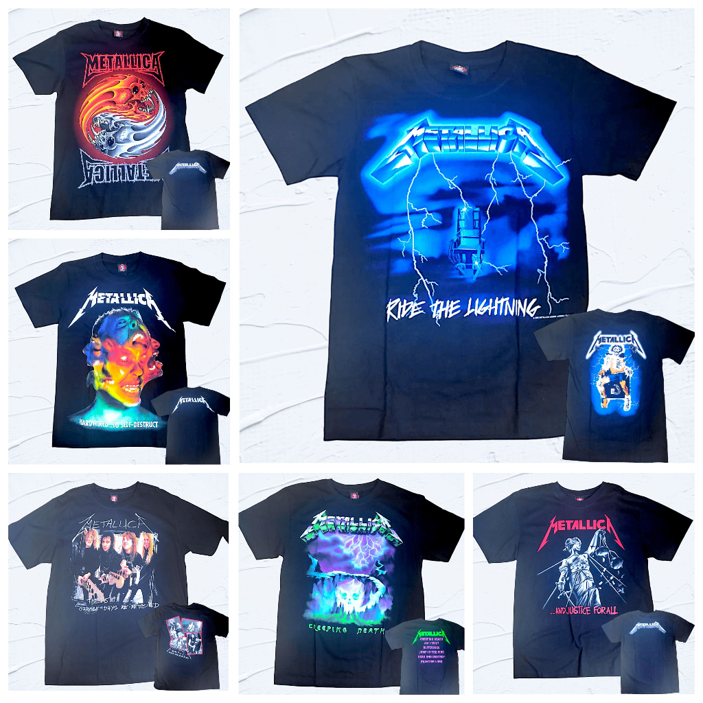 เสื้อยืดวง Baju Metallica Rock Yeah