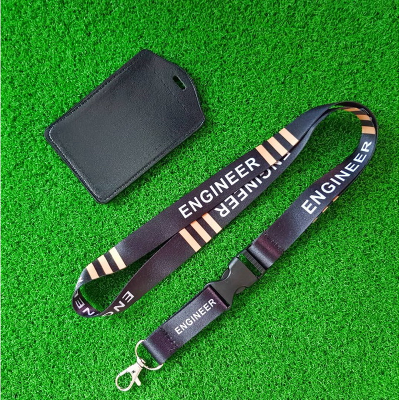 [KEDI LOKAL ] เชือกเส้นเล็ก ENGINEER PREMIUM ID HOLDER 3 Stripes 4 Stripes Jurutera การบํารุงรักษาเครื่องบิน วิศวกร LAE