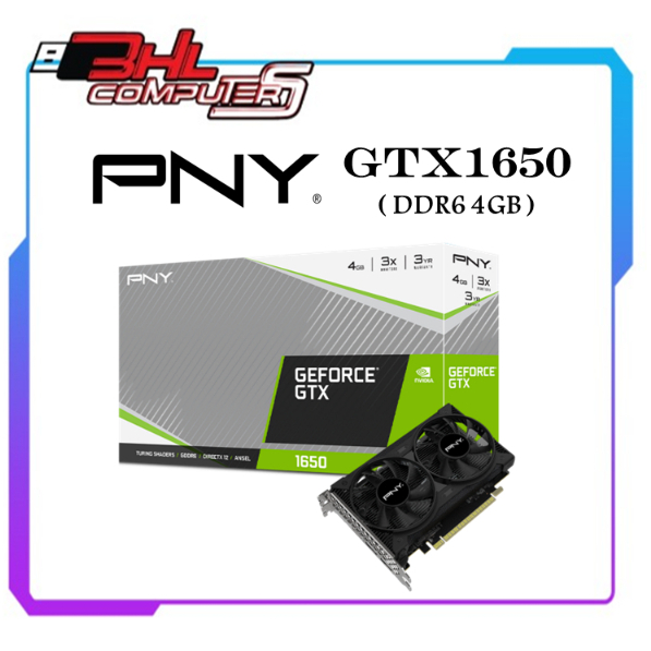 การ์ดกราฟิก PNY GTX 1650 (DDR6 4GB)