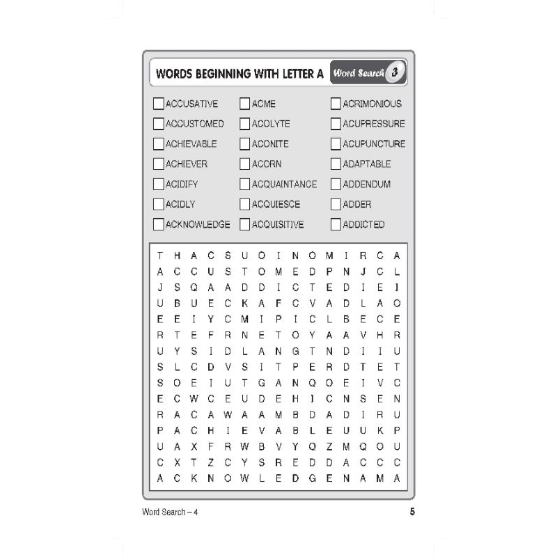 หนังสือค้นหาคําสุดยอดสมองเพิ่มเกมคําปริศนาสําหรับเด็ก Cari Kata Crossword