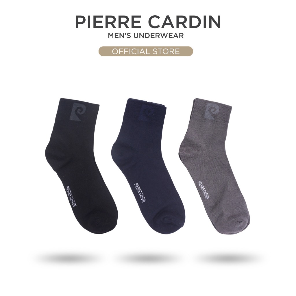 Pierre Cardin Anti-Bacterial Bamboo Pierre Cardin ถุงเท้าข้อเท้าผู้ชาย PS6255A