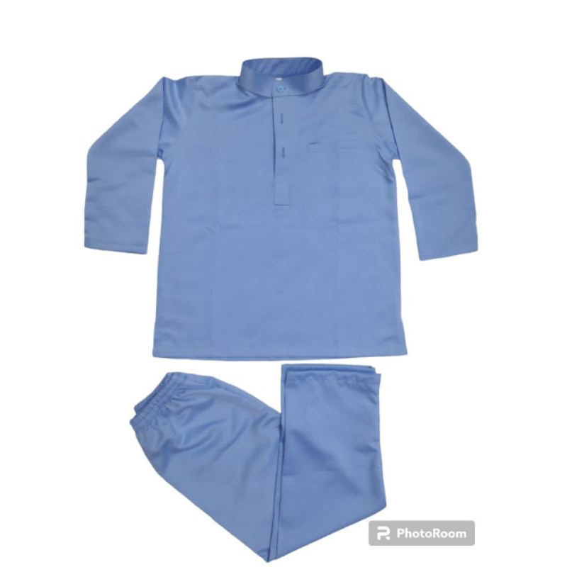 Baju Melayu Boys Set 2y-12y(สีมุก Premium)