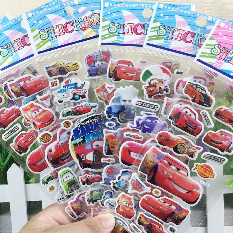 Disney Cars Puffy Sticker สติ๊กเกอร์การ์ตูน สติ๊กเกอร์ Lightning McQueen