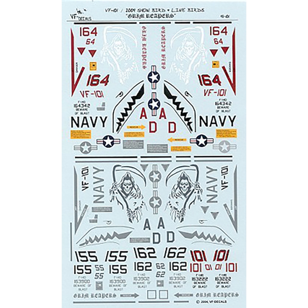 สติ๊กเกอร์ VF 48-101 รูปลอก 1/48 F-14D Tomcat