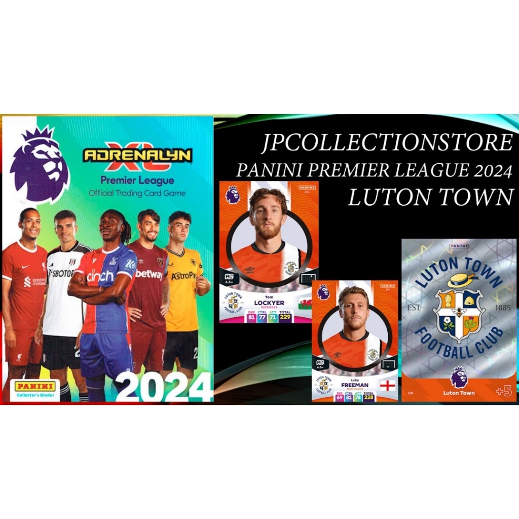 [Luton Town] Panini 2023/24 คอลเลกชันการ์ดการซื้อขาย Premier League Adrenalyn