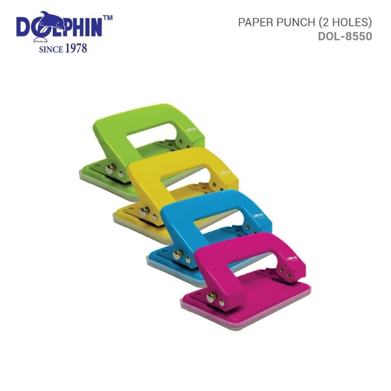 (2UNITS) DOLPHIN DOL-8550 Two Holes Punch ขนาดเล็ก 5.5 มม.หลุม打เครื่อง X 2UNITS