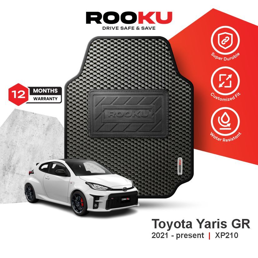 พรมปูพื้นรถยนต์ Rooku Toyota Yaris GR 2021-ปัจจุบัน XP210