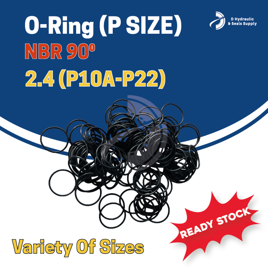 90° ORN [P10A-P22] โอริง Oring NBR P Size 90 โอริงฝั่ง 90 ซีลปะเก็นแหวน O ยางฝั่ง (ความหนา 2.4)