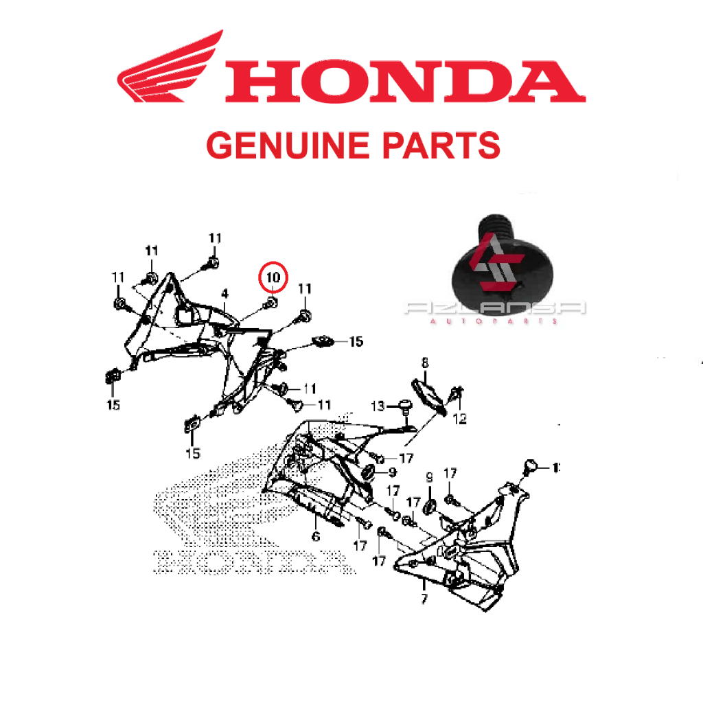 สกรู 6x12 ( 90107-KGH-600 ) RS150R V1 V2 V3 💯 ฮอนด้า