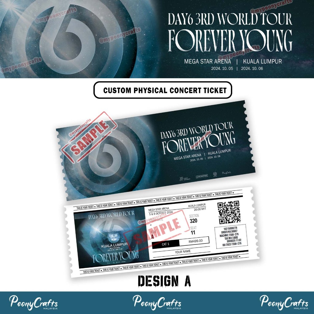 [KPOP] DAY6 คอนเสิร์ตตั๋ว day6 fankit ของที่ระลึกชุดคอนเสิร์ต fanmade พัดลมมือ youngk woon day 6