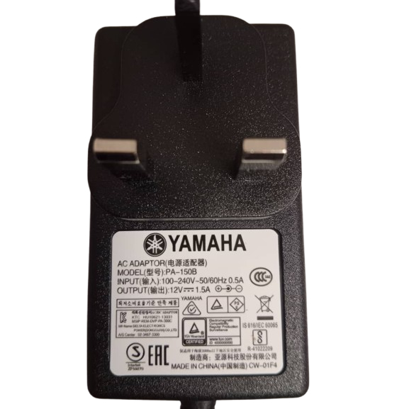 พร้อมกล่องอะแดปเตอร์ Yamaha PA-150B 12V 1.5A สําหรับเปียโนคีย์บอร์ดดิจิตอลไฟฟ้า