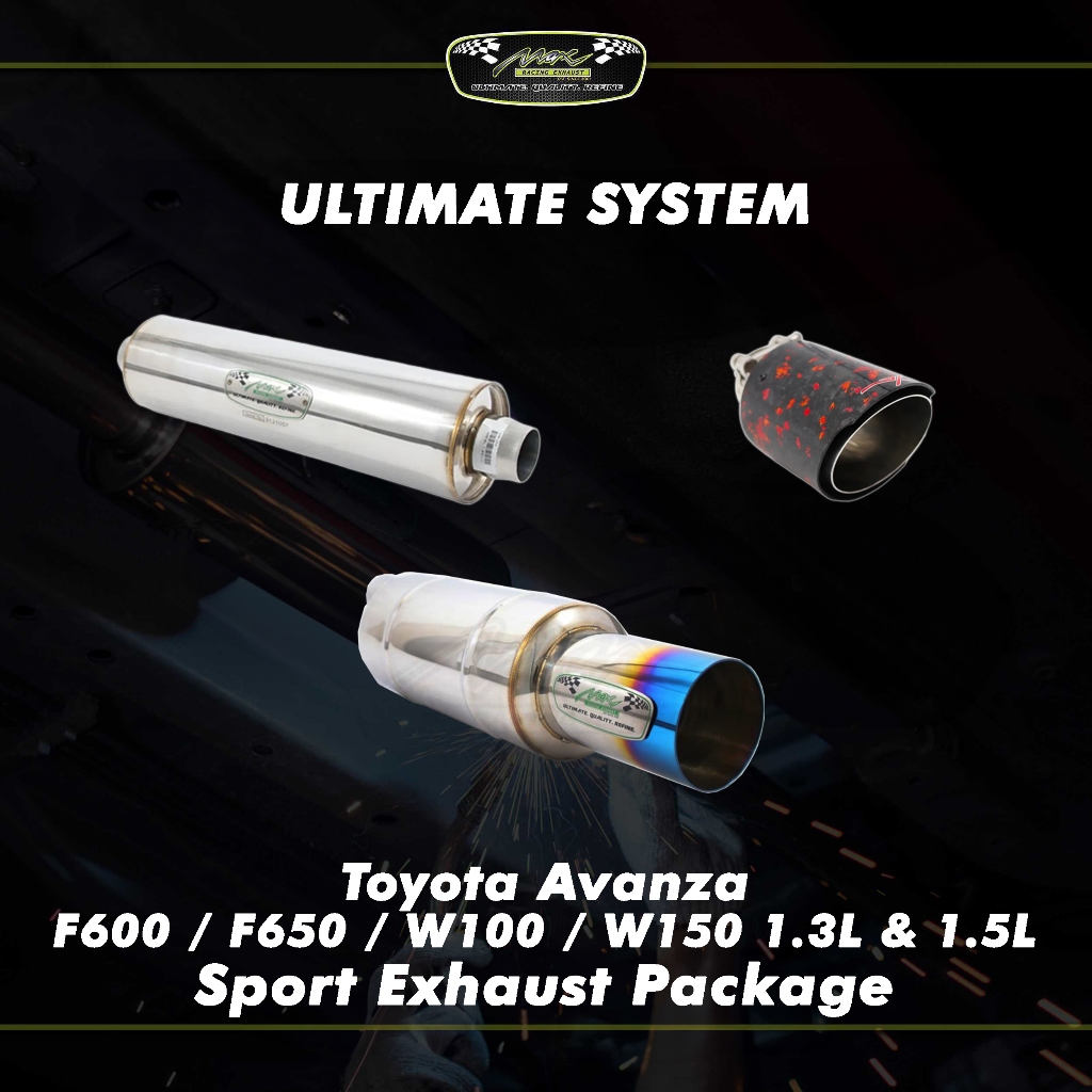 แพ็คเกจท่อไอเสียกีฬา Toyota Avanza F600 / F650 / W100 / W150 1.3L & 1.5L