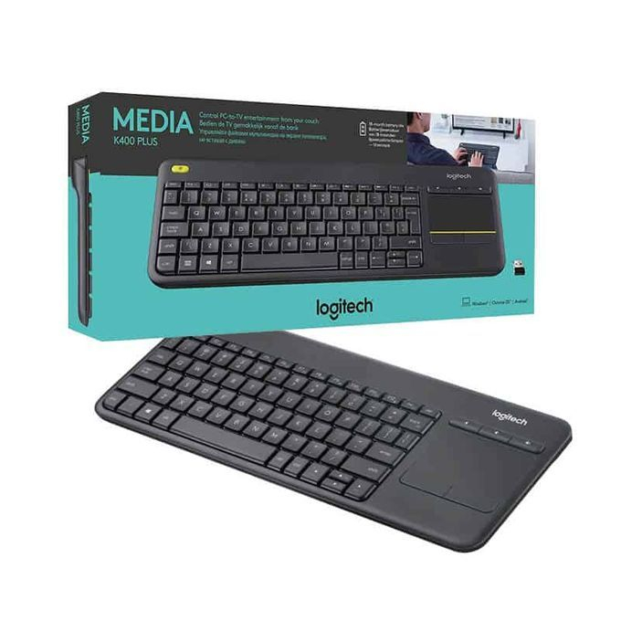 Logitech K400 Plus Wireless Touch Keyboard (สีดํา)