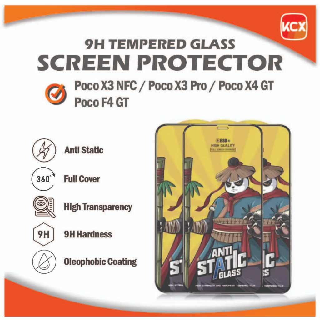 ใหม่! Poco X3 NFC / Poco X3 Pro / Poco X4 GT / Poco F4 GT กระจกนิรภัยป้องกันหน้าจอ