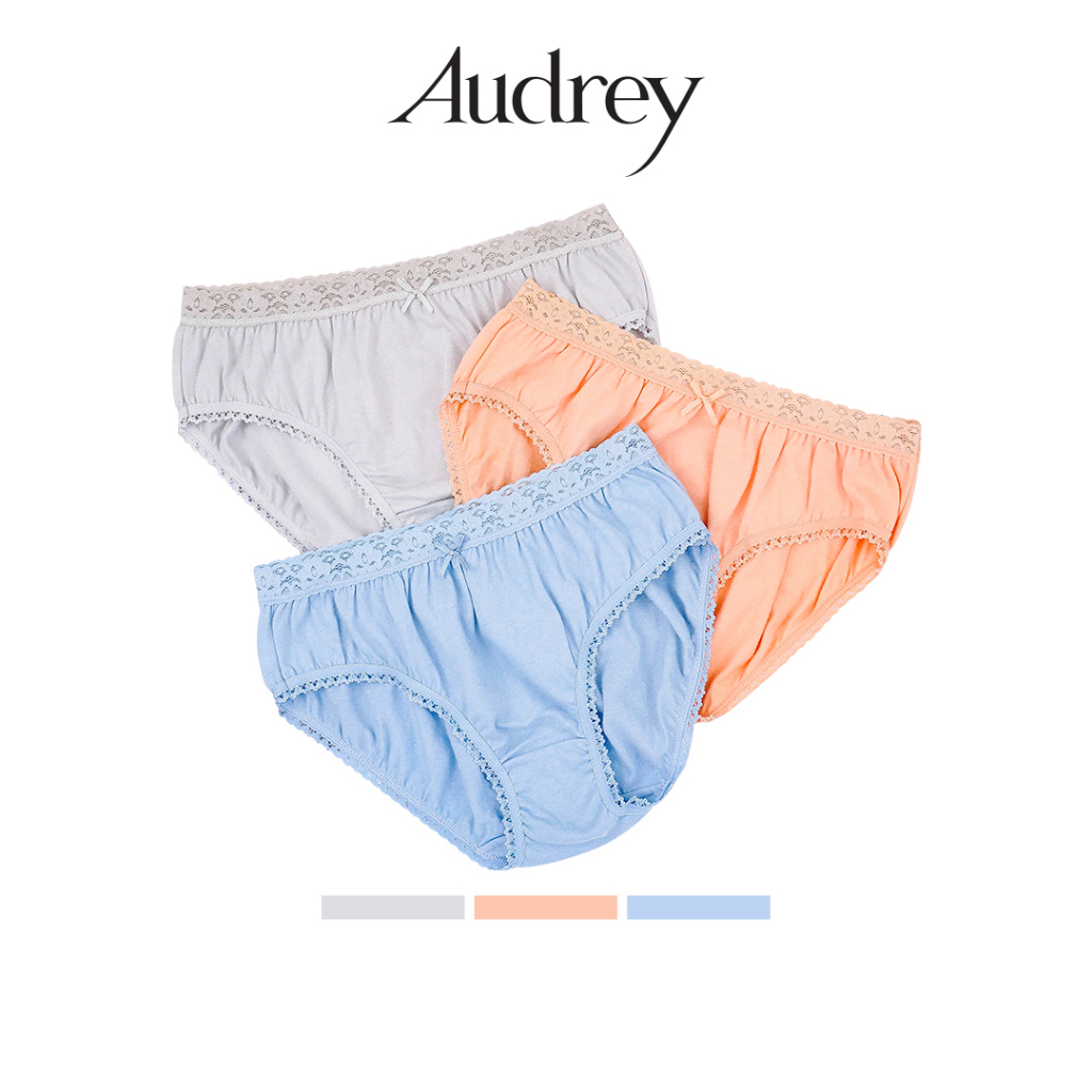 Audrey กางเกงชั้นใน Midi เอวกลาง 3in1 ชุดชั้นในสตรีฟรีไซส์ 139-3520