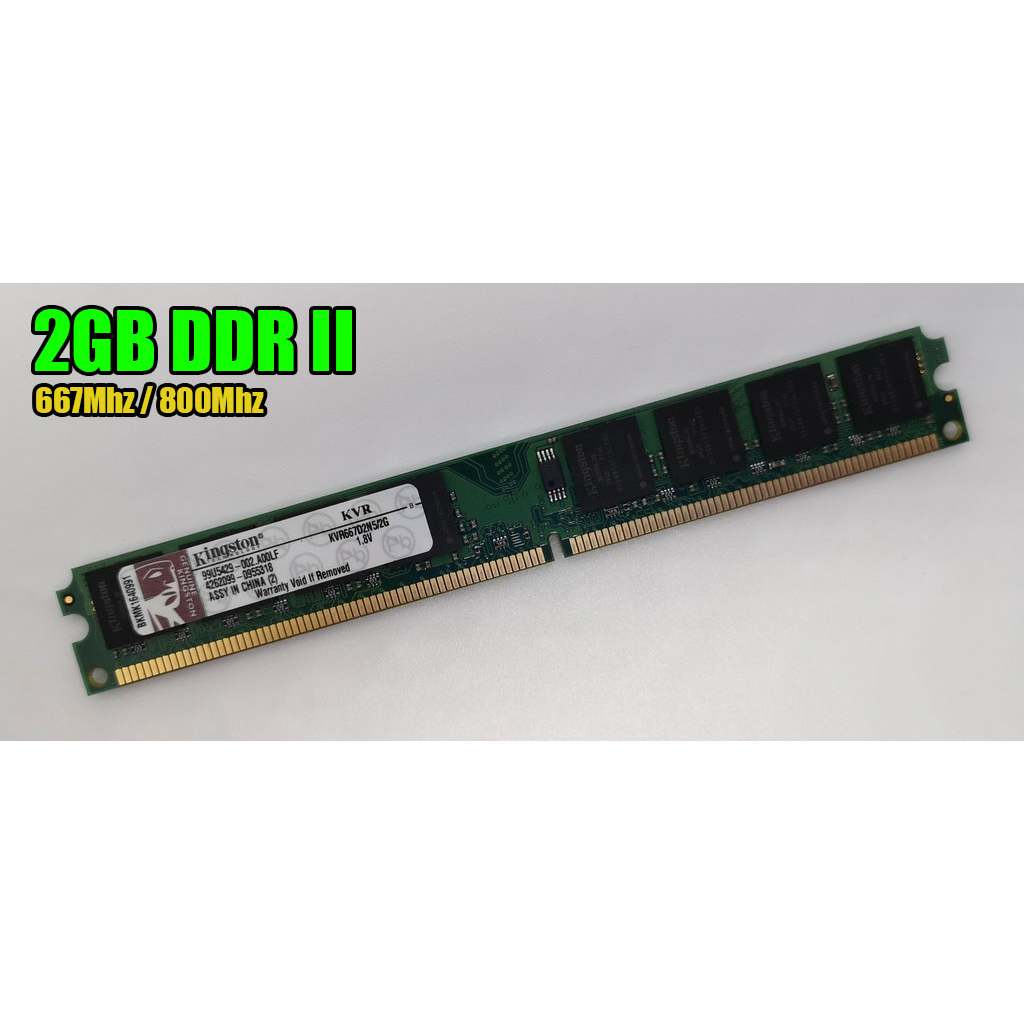 ใช้ 2GB KINGSTON DDR2 667MHZ / 800MHZ PC2-5300 PC2-6400 หน่วยความจําคอมพิวเตอร์เดสก์ท็อป RAM