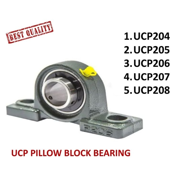 UCP204,UCP205,UCP206,UCP207,UCP208(MM & INCH) PILLOW BLOCK