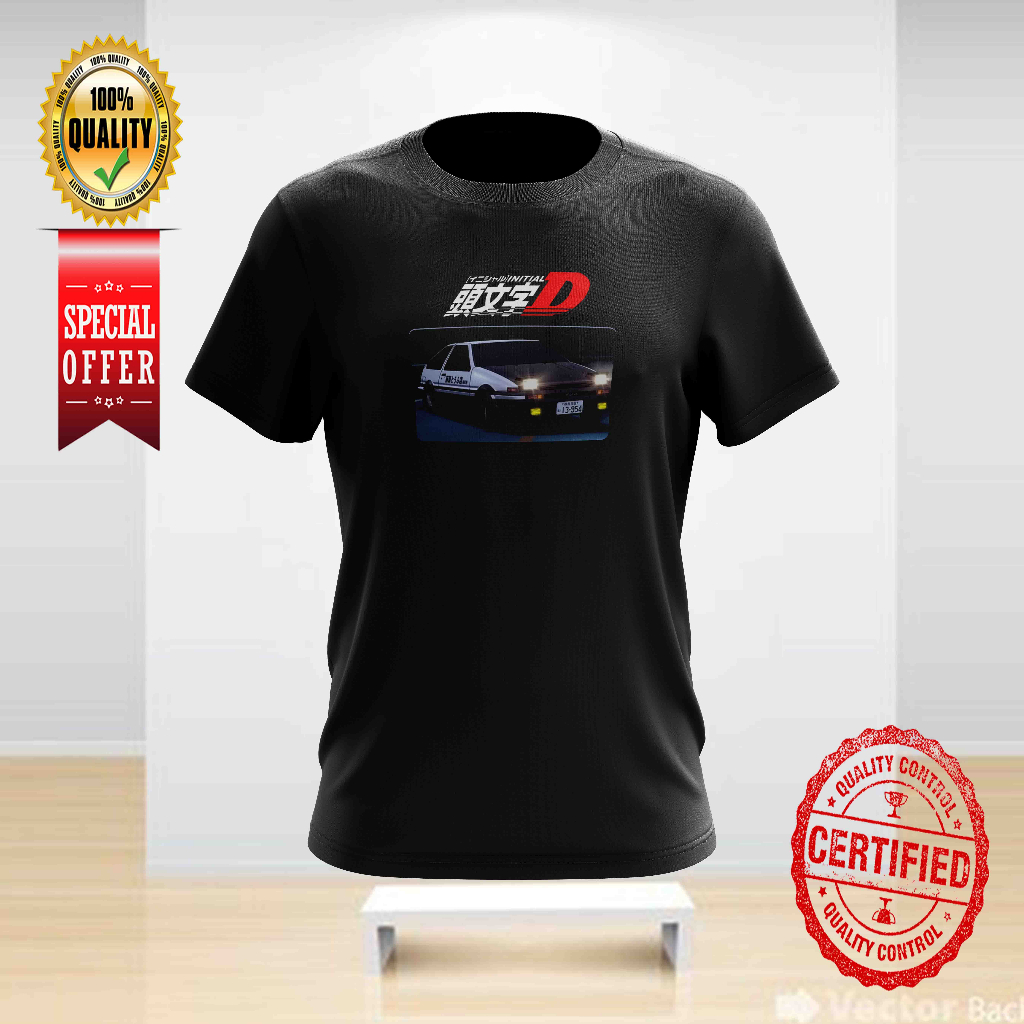 INITIAL D AE86 DESIGN 2 TSHIRT คอกลมสําหรับเด็กและผู้ใหญ่