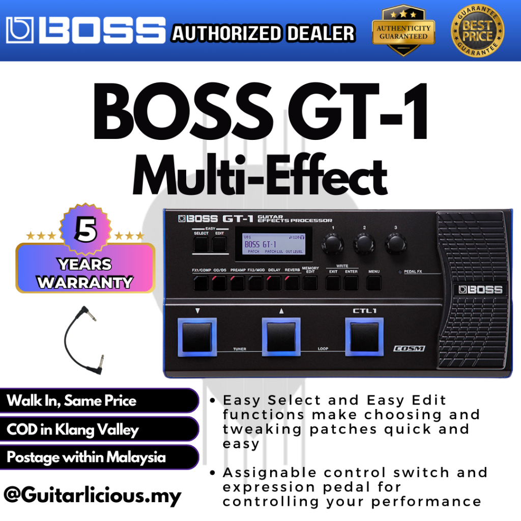BOSS GT-1 Multi-Effects Guitar Pedal Wah พร้อม Adaptor ( GT1 / GT 1 )