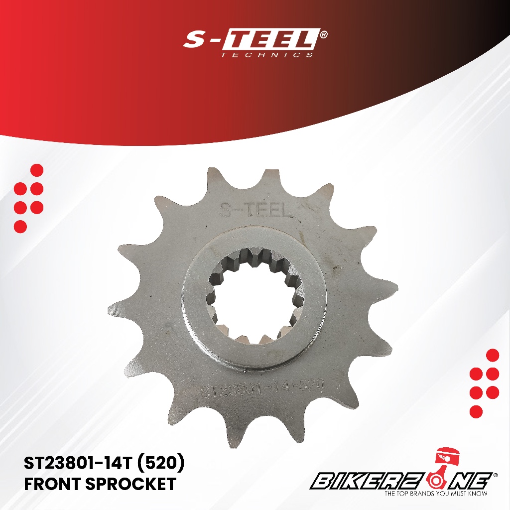S-TEEL ST23801-14T (520) สเตอร์หน้าสําหรับ HONDA MOTORCYCLE by Bikerzone Official Store