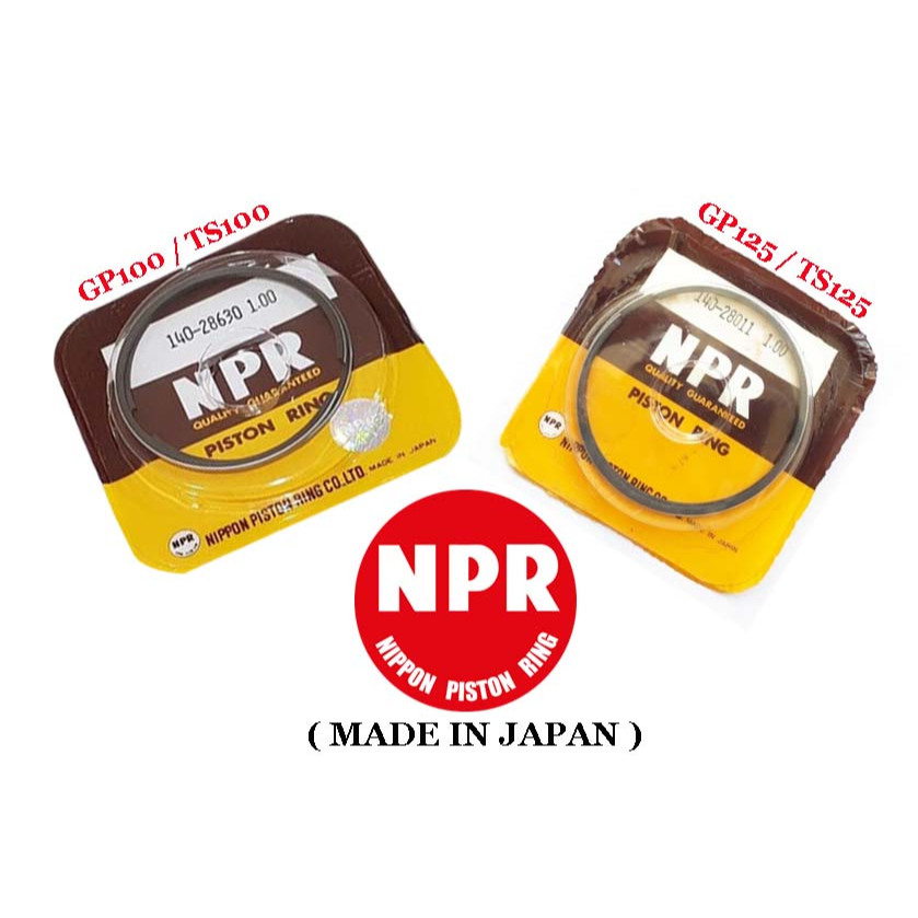 SUZUKI TS100 TS125 GP100 GP125 NPR PISTON RING 140-28011 / 140-28630 SIZE STD ถึง 2.00