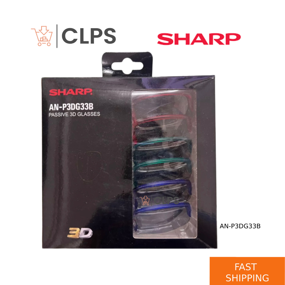 Sharp Passive 3D แว่นตา AN-P3DG33B 3D 眼镜 6 ชิ้นแว่นตา