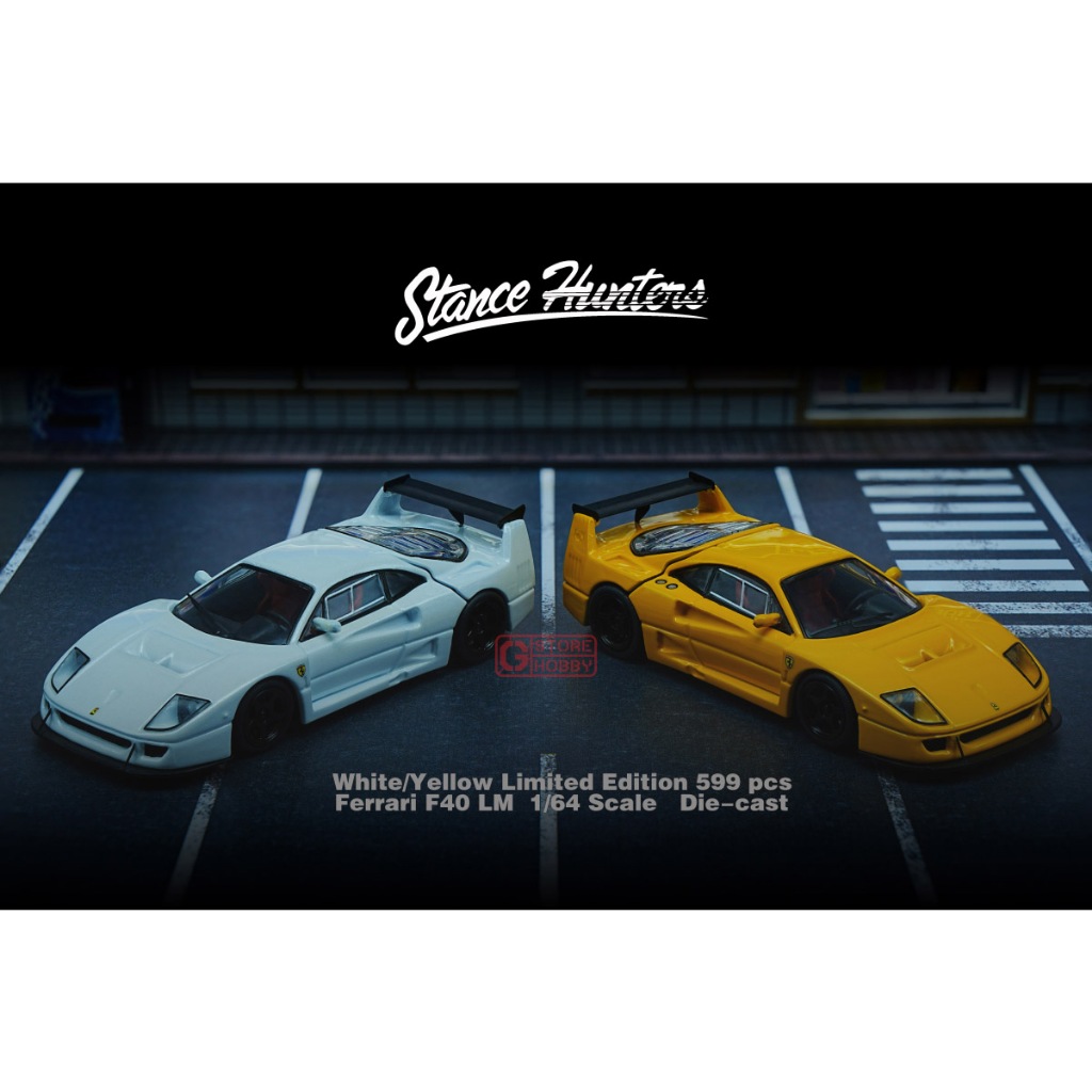 STANCE HUNTERS 1/64 FERRARI F40 LM สีเหลืองขาว