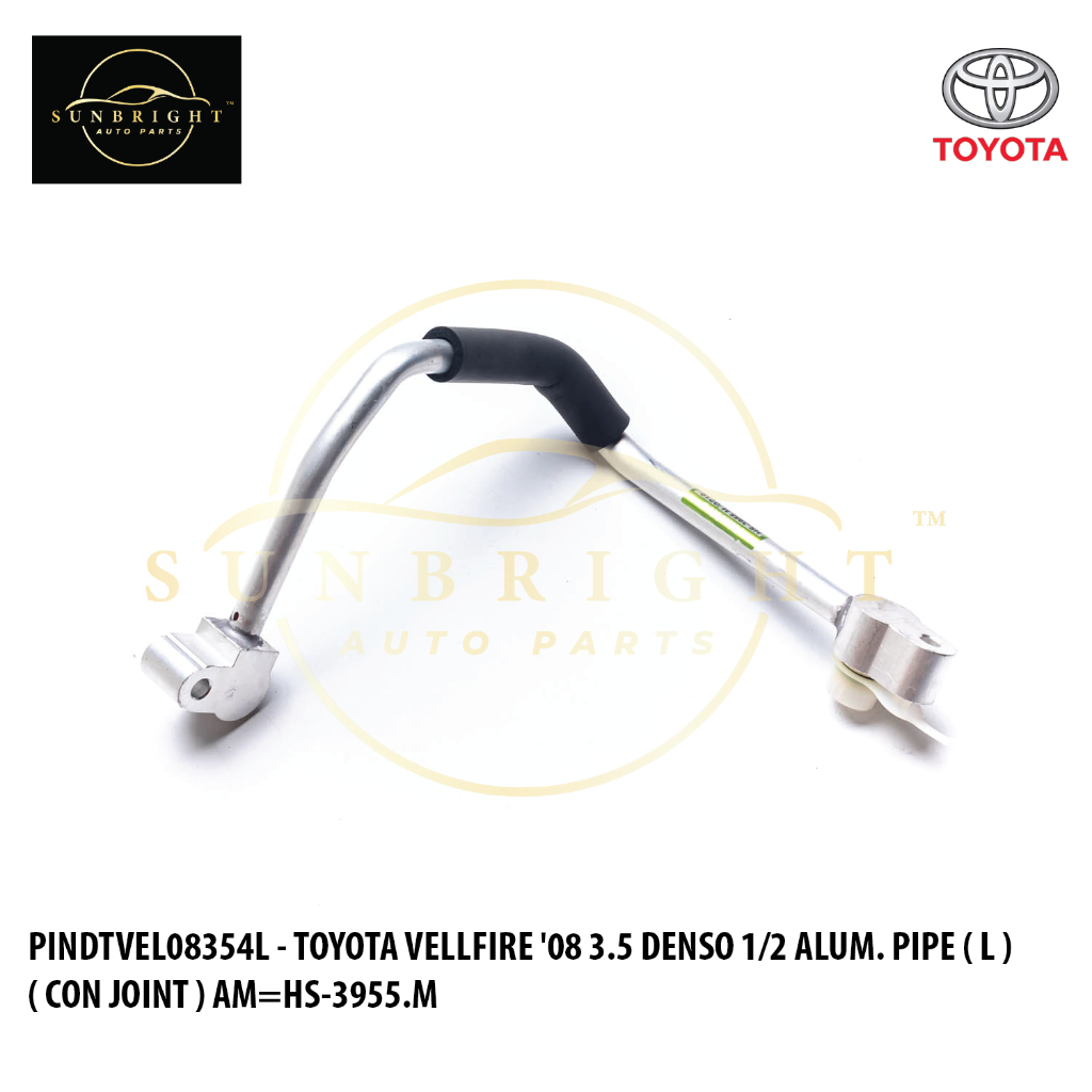 TOYOTA VELLFIRE 08 3.5 DENSO 1/2 ALUM. PIPE ( L ) ( CON JOINT ) AM=HS-3955.ม