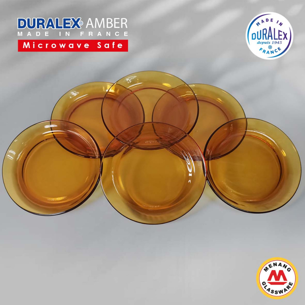 Duralex Amber Piring Kecil จานเล็ก 13.5 ซม. 1 ชุด (6 Biji)
