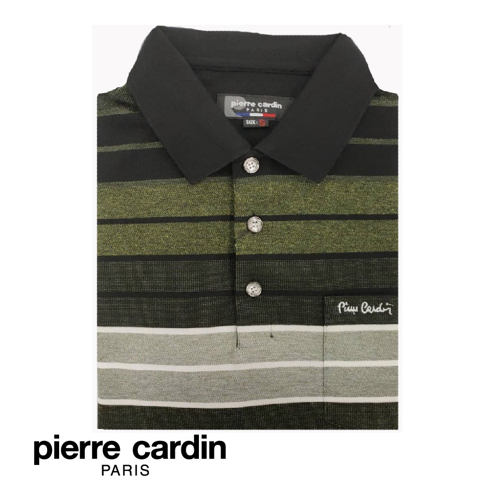 Pierre Cardin เสื้อโปโลแขนสั้น สีเขียว สําหรับผู้ชาย W3514F-11402