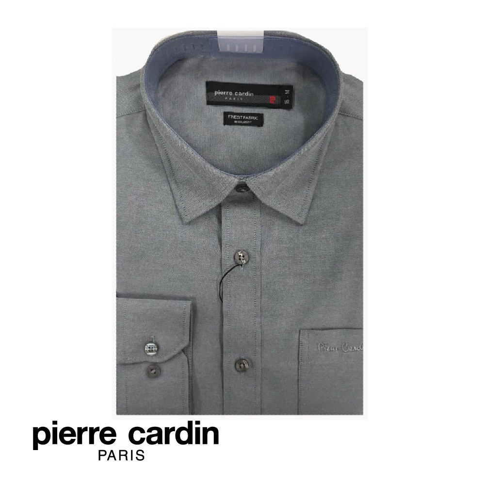 Pierre Cardin เสื้อเชิ้ตแขนยาว สีดํา สําหรับผู้ชาย W3602B-11478