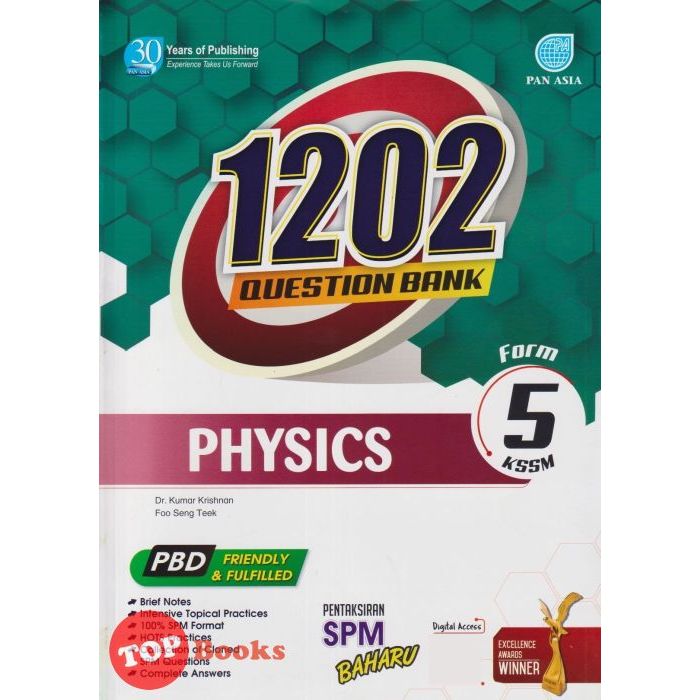 [TOPBOOKS Pan Asia] 1202 ธนาคารคําถามฟิสิกส์แบบฟอร์ม 5 KSSM (2022)